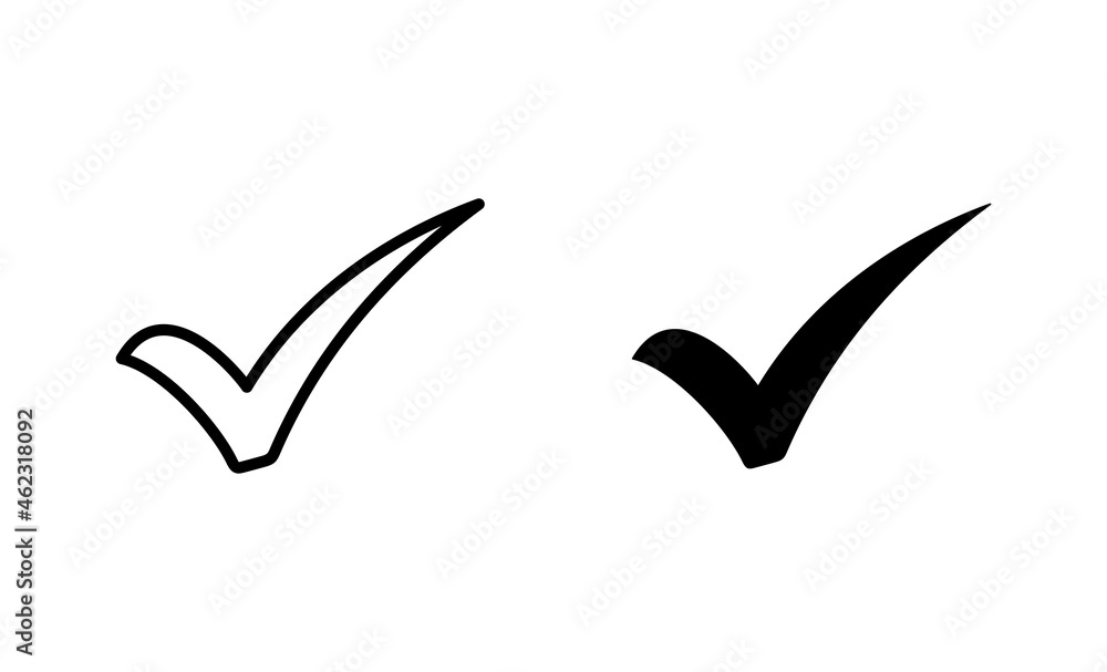 Check mark icons set. Tick mark sign and symbol Check mark icons set. Tick mark sign and symbol