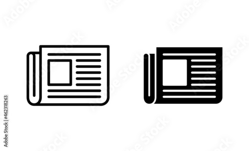 Newspaper icons set. news paper sign and symbolign