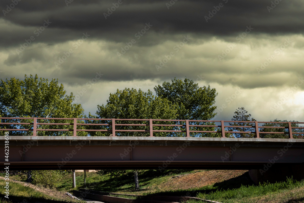 Fototapeta premium Walking Bridge Over Walkway