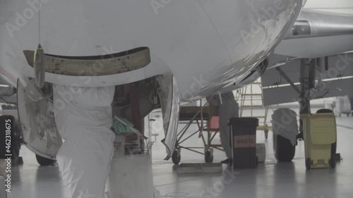 new aircraft in the hangar