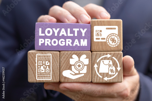 Concept of loyalty customer program. Business Marketing Sales Discount. photo