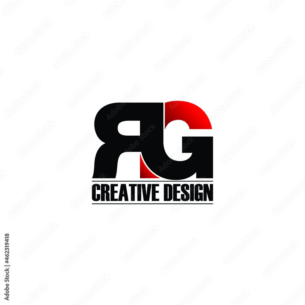 Letter RG simple logo design vector Letter RG simple logo design vector