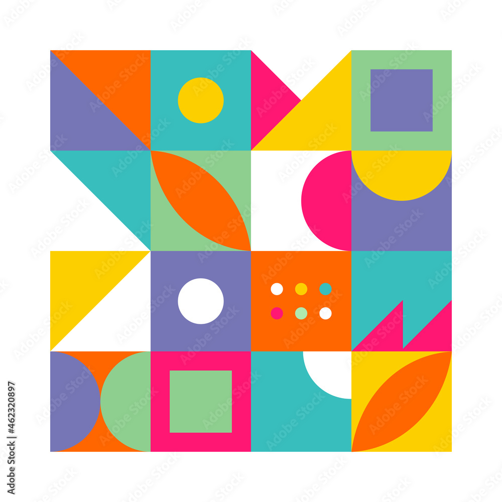 Geometry minimalist with shape and colorful. Abstract vector pattern design in modern style for web banner, business presentation, branding package, fabric print, wallpaper, banner, book cover