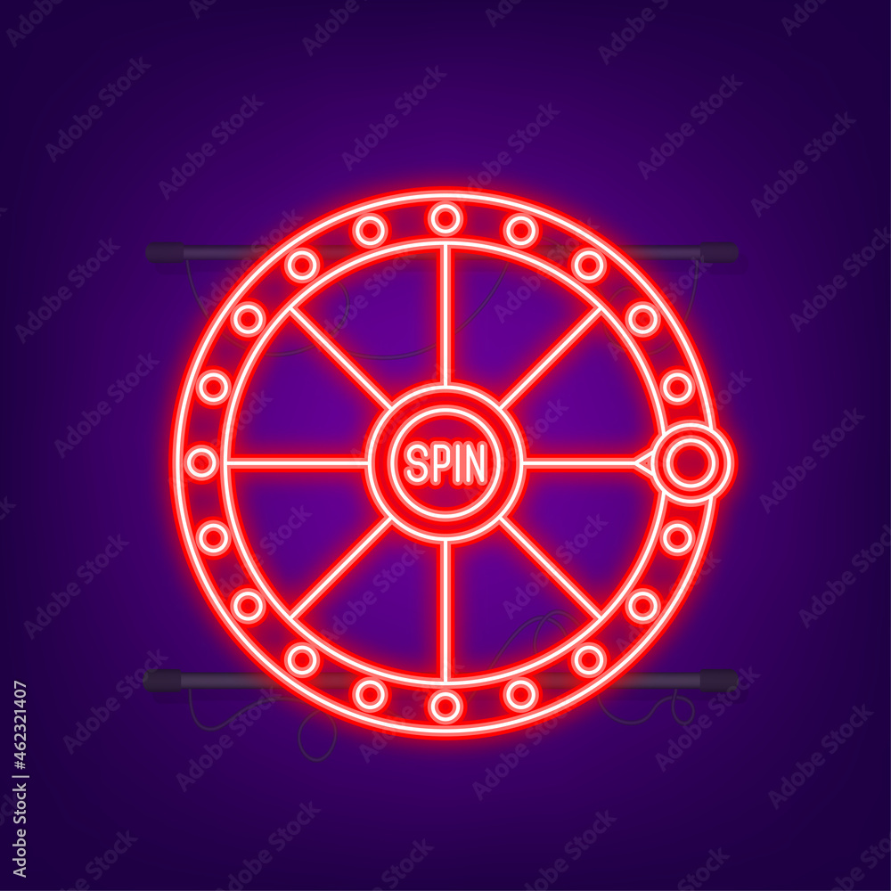 Winner banner. Slot machine with lucky sevens jackpot. Neon style. Vector illustration Winner banner. Slot machine with lucky sevens jackpot. Neon style. Vector illustration