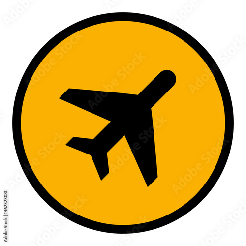 Airplane danger vector illustration. A flat illustration design used for airplane danger icon, on a white background.