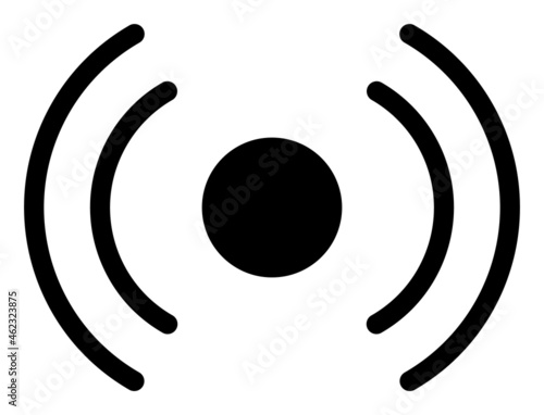 Radio internet vector illustration. A flat illustration design used for radio internet icon, on a white background.