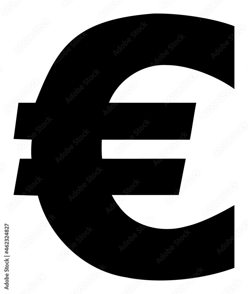 Euro symbol vector illustration. A flat illustration design used for Euro symbol icon, on a white background. Euro symbol vector illustration. A flat illustration design used for Euro symbol icon, on a white background.