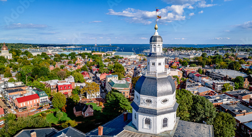 Downtown Annapolis, With State House and city photo