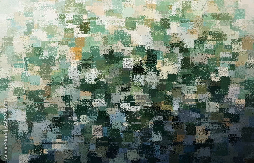 Abstract green background with squares Abstract green background with squares
