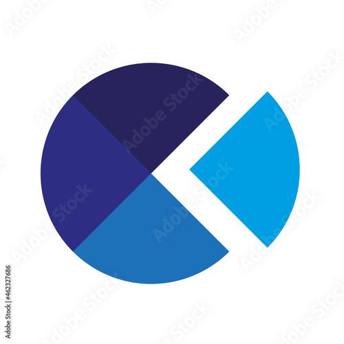 Free Download Blue parts of round icon. Segment infographic. Cycle diagram.  Business background. Vector illustration. Stock image. EPS 10. - GFXLoad