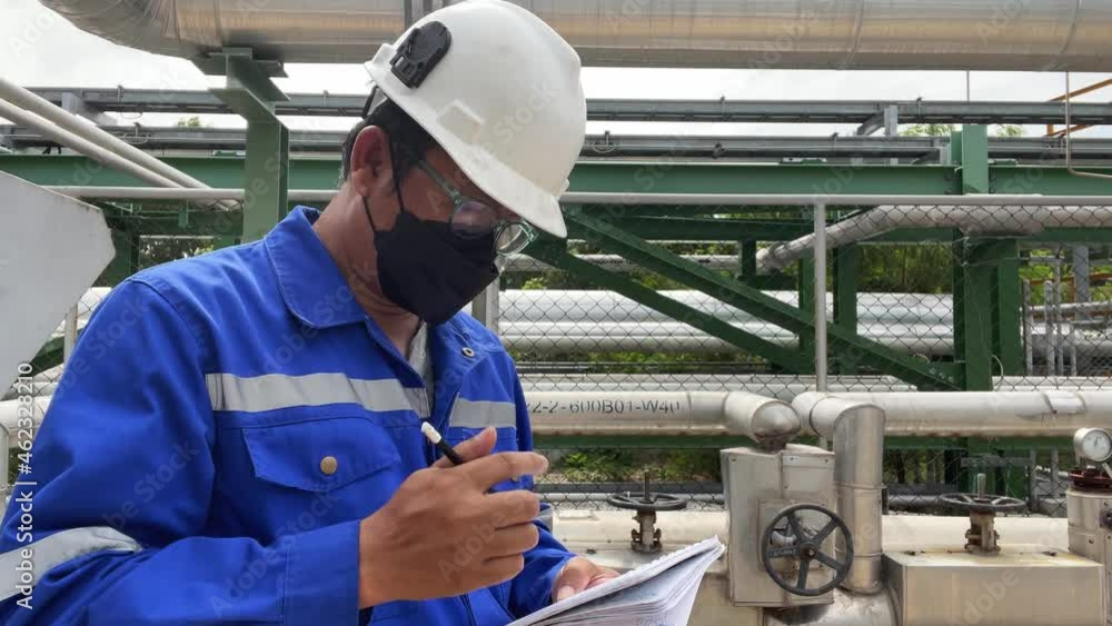 Instrument engineer to visual check control valve at pipe line station for preventive maintenance periad Instrument engineer to visual check control valve at pipe line station for preventive maintenance periad