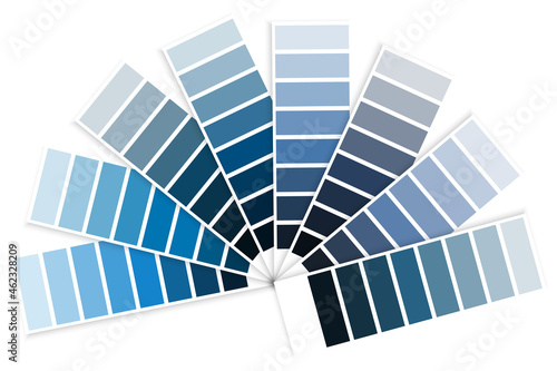 Color palette blue scale. Abstract backdrop. Design template. Handwritten picture. Vector illustration. Stock image