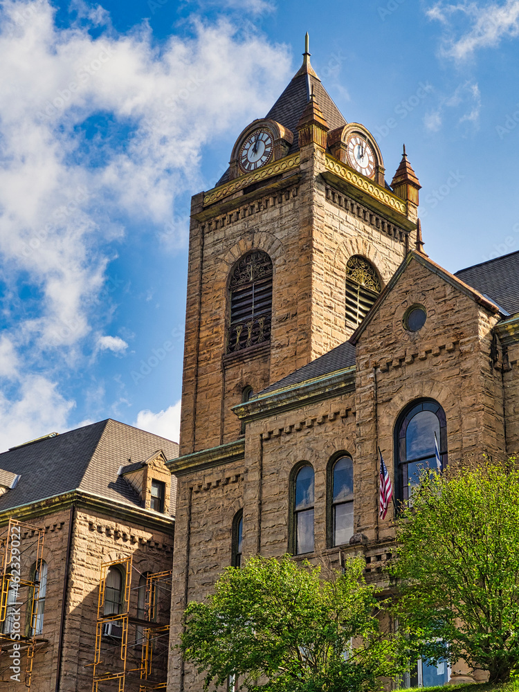 The McDowell County Courthouse in Welch, West Virginia. Detectives from