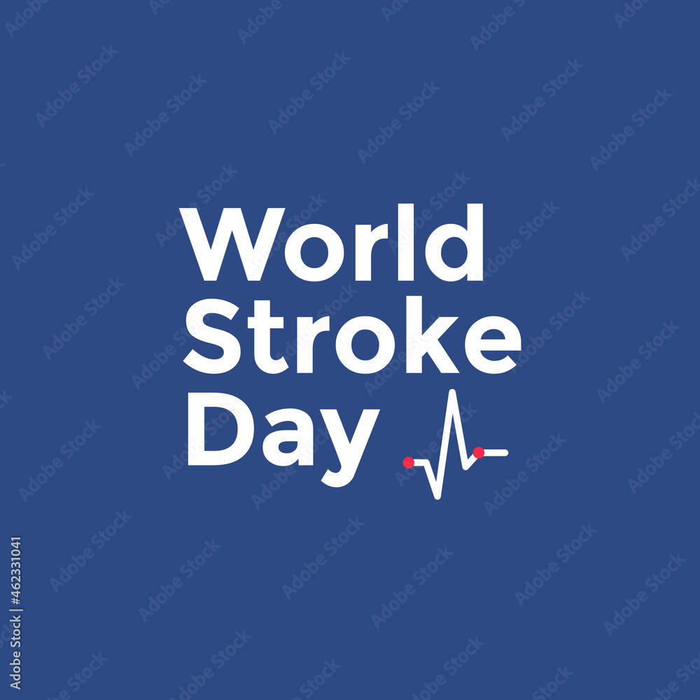 Vector Illustration on the theme World Stroke Day. Vector Illustration on the theme World Stroke Day.