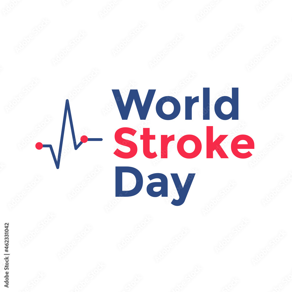 Vector Illustration on the theme World Stroke Day.  Good for printing and banner