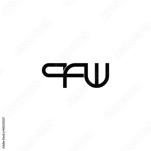 pfw initial letter monogram logo design