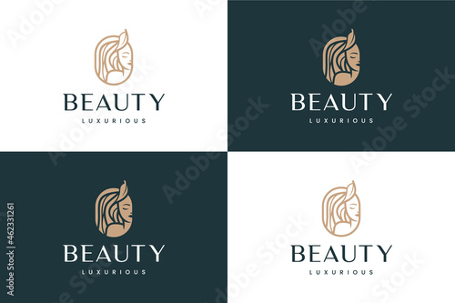 Beauty woman logo design inspiration