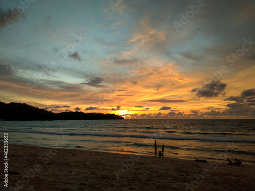 The sunset at Catch Beach Club  Laguna Beach   one of the beautiful beaches on Phuket island. it is famous place for sightseeing  relaxing  seeing the sunset  swimming  dinner. - Phuket  Thailand  10 