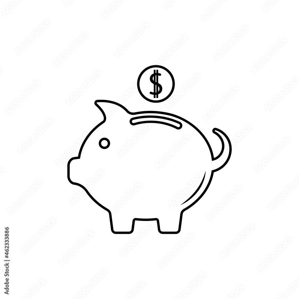 Piggy bank icon design template illustration isolated vector Piggy bank icon design template illustration isolated vector