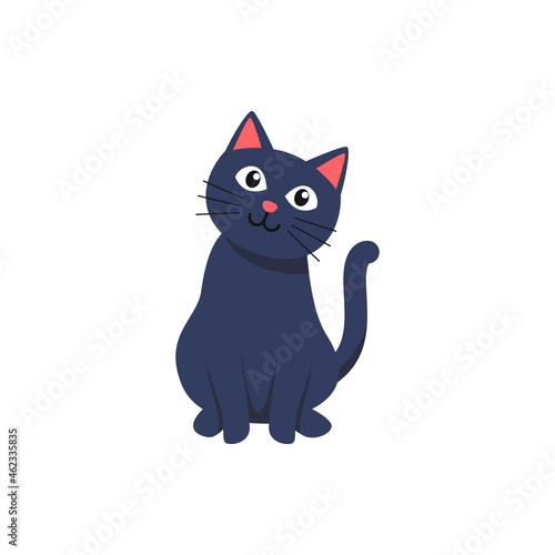 my cute cat vector illustration design on white backgound