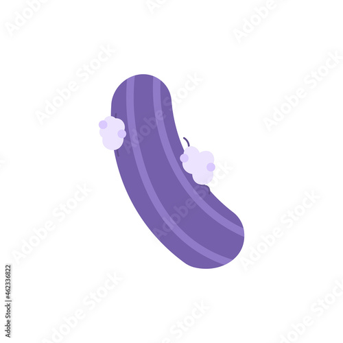 illustration of a broken or torn bolster. bolsters that have been broken and the dacron or cotton has come out. flat cartoon style. vector design