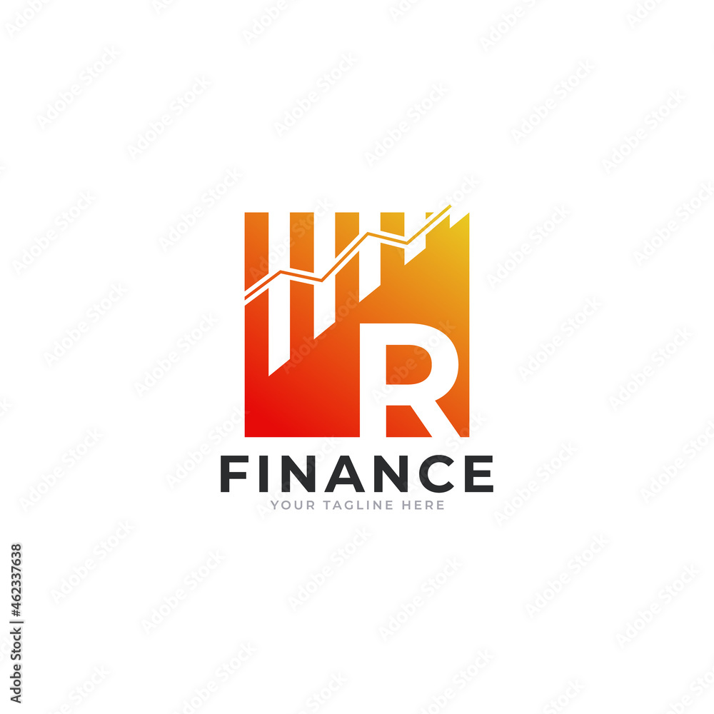 Initial Letter R Chart Bar Finance Logo Design Inspiration Initial Letter R Chart Bar Finance Logo Design Inspiration