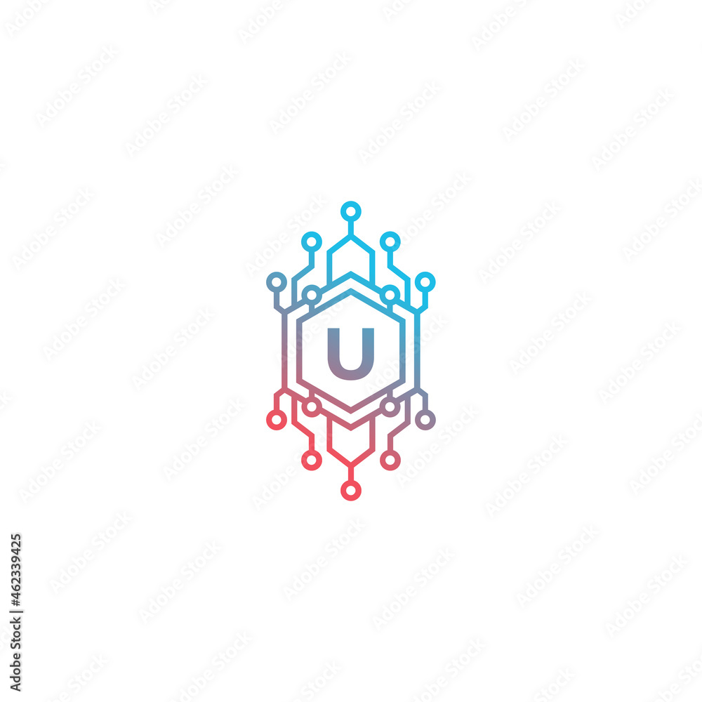 Technology Initial Letter U Logo Design Template Element. Technology Initial Letter U Logo Design Template Element.
