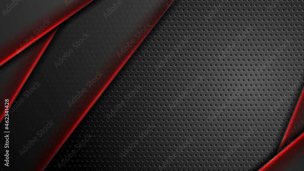 Futuristic technology background with red glowing lines Futuristic technology background with red glowing lines