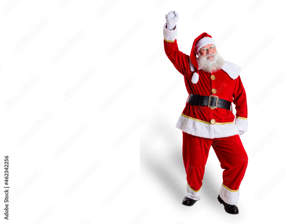 Santa Claus dancing on white background Santa Claus dancing on white background