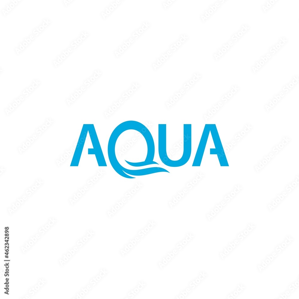 Initial Q letter water wave Initial Q letter water wave