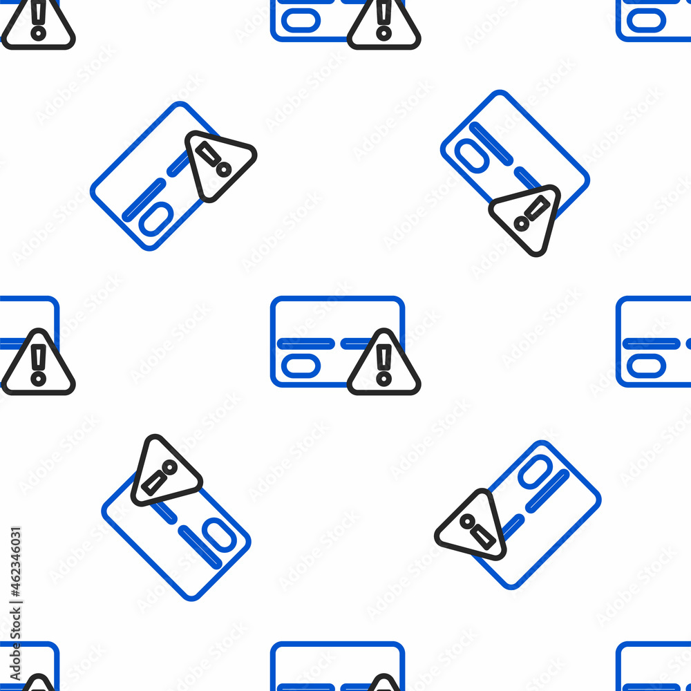 Line Credit card icon isolated seamless pattern on white background. Online payment. Cash withdrawal. Financial operations. Shopping sign. Colorful outline concept. Vector Line Credit card icon isolated seamless pattern on white background. Online payment. Cash withdrawal. Financial operations. Shopping sign. Colorful outline concept. Vector