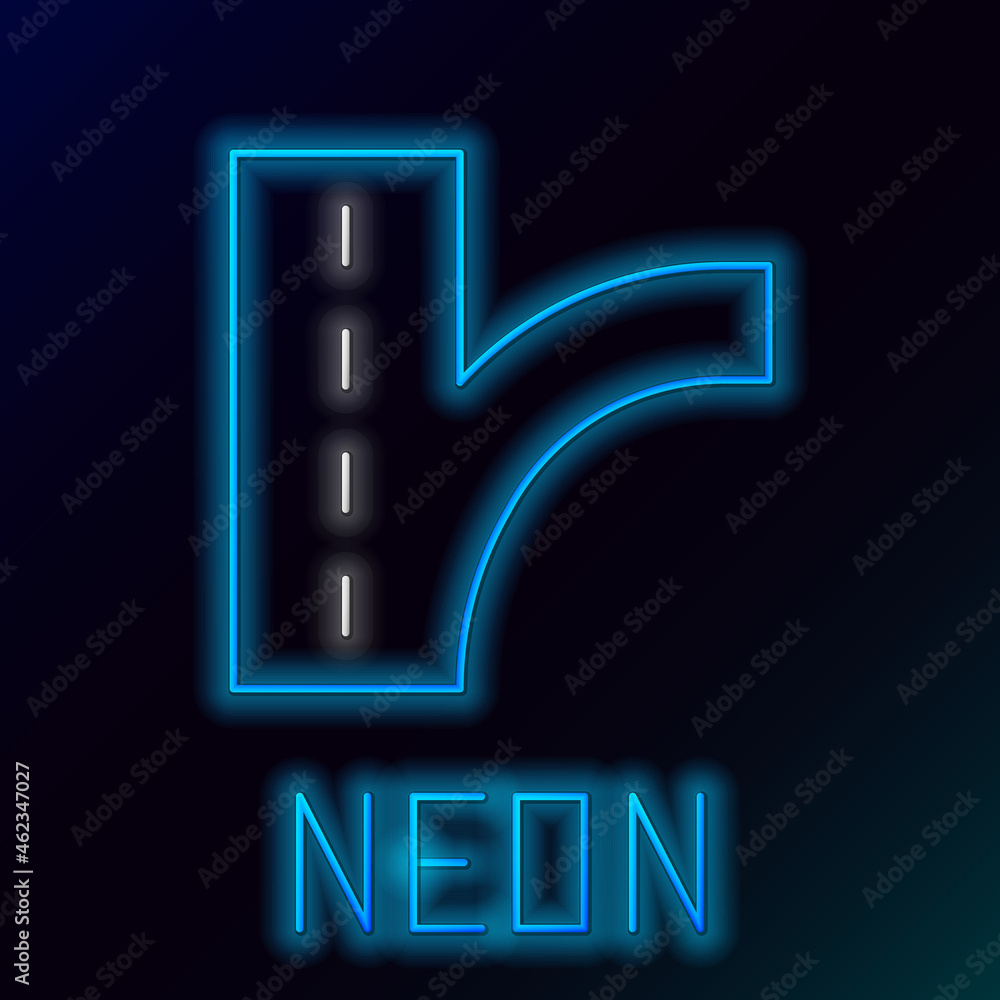 Glowing neon line Road traffic sign. Signpost icon isolated on black background. Pointer symbol. Isolated street information sign. Direction sign. Colorful outline concept. Vector Glowing neon line Road traffic sign. Signpost icon isolated on black background. Pointer symbol. Isolated street information sign. Direction sign. Colorful outline concept. Vector