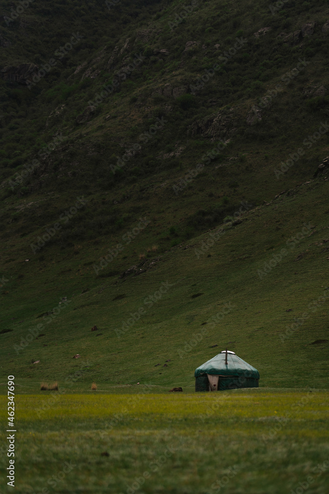 Kazakh yurt in Kazakhstan Almaty region