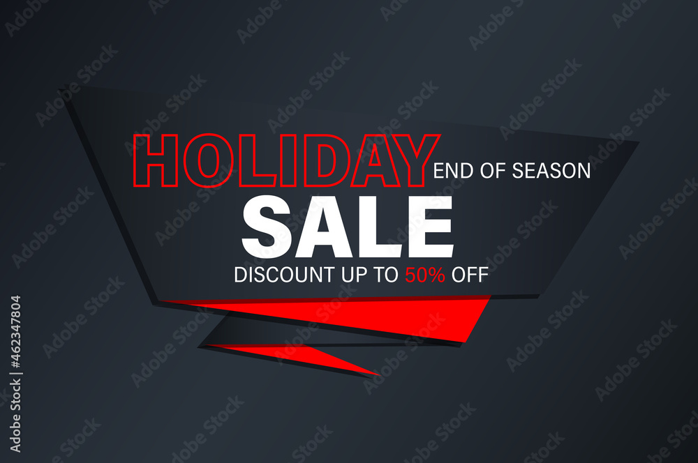Banner, frame, icon with geometric shapes, in the style of Paper Cut, Holiday Sale Discount. Banner, frame, icon with geometric shapes, in the style of Paper Cut, Holiday Sale Discount.