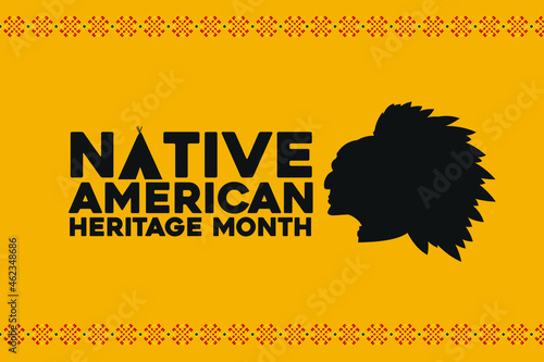 Ilustration vector graphic of native american heritage month