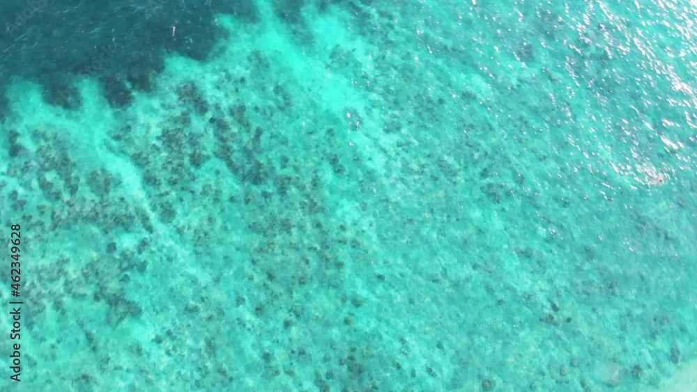 Upwards Flying Spiral Drone Shot, Looking Down At Sai Daeng Beach on the Thai Island Of Koh Tao. Thailand Upwards Flying Spiral Drone Shot, Looking Down At Sai Daeng Beach on the Thai Island Of Koh Tao. Thailand