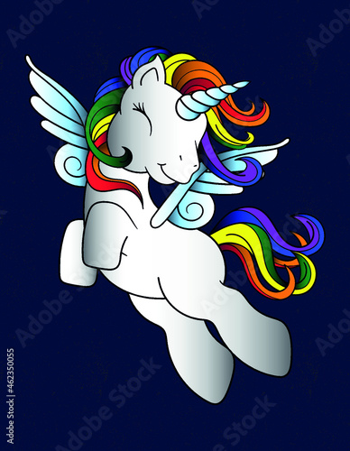 pegasus unicorn colorful