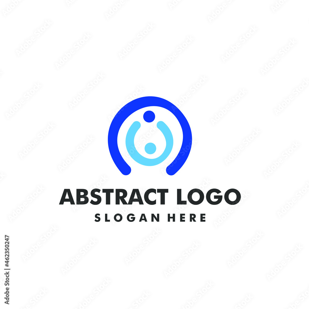 abstract people for famillr, parenting or charity logo design 