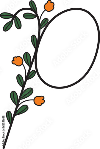 Font design in the form of flowers. Suitable for making logos or used to teach children.