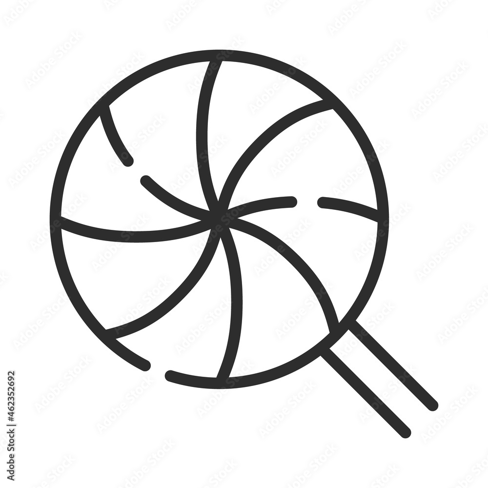 Single line icon of christmas candy. High quality vector illustration for design, web sites, internet shops, online books etc. Editable stroke in trendy flat style isolated on white background Single line icon of christmas candy. High quality vector illustration for design, web sites, internet shops, online books etc. Editable stroke in trendy flat style isolated on white background