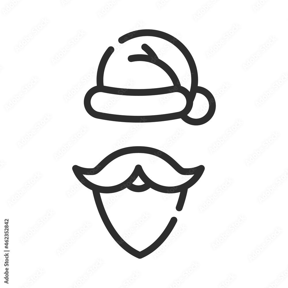 Single line icon of Santa High quality vector illustration for design, web sites, internet shops, online books etc. Editable stroke in trendy flat style isolated on white background Single line icon of Santa High quality vector illustration for design, web sites, internet shops, online books etc. Editable stroke in trendy flat style isolated on white background