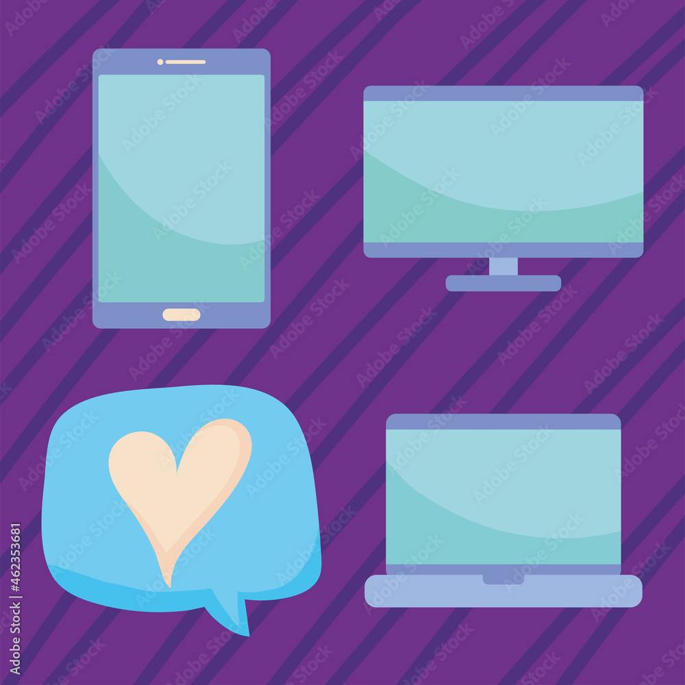 technology devices set technology devices set