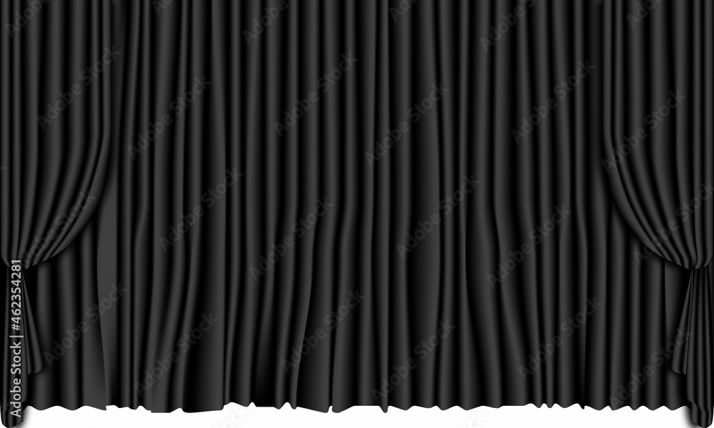 black curtain background Stock Vector Adobe Stock