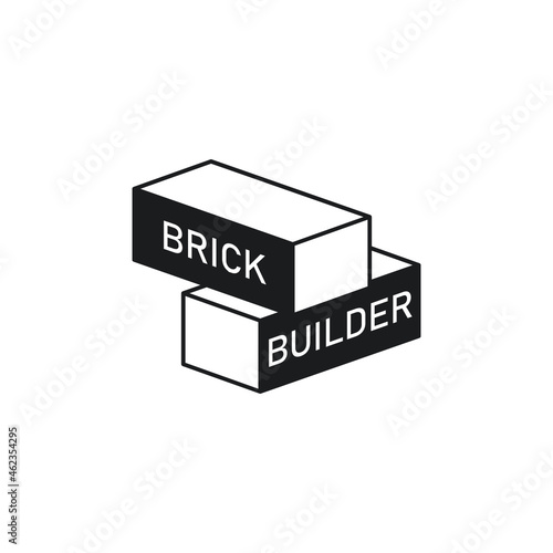 Minimalist Brick builder logo concept for construction company
