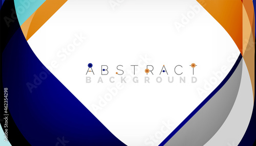 Abstract square shape with overlapping waves, minimal geometric background. Vector Illustration For Wallpaper, Banner, Background, Landing Page