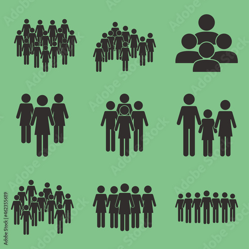 pictogram crowd people