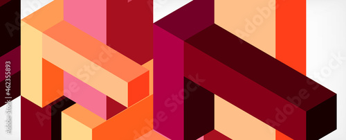 Abstract background. 3d cubes  cubic elements and blocks. Techno or business concept for wallpaper  banner  background  landing page