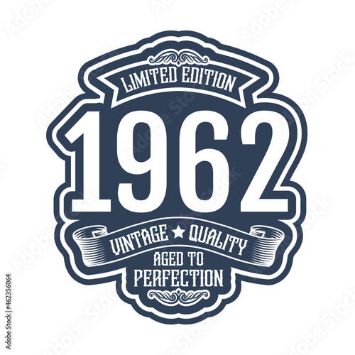 vintage 1962 Aged to perfection, 1962 birthday typography design for T-shirt