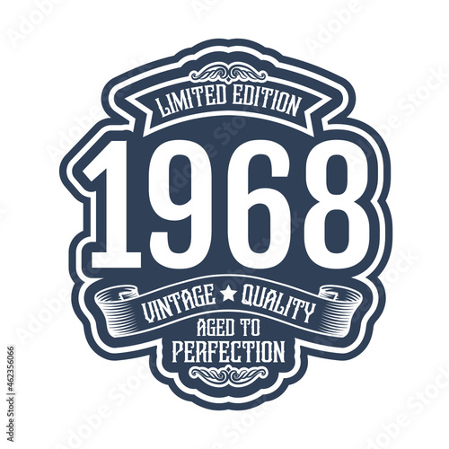 vintage 1968 Aged to perfection, 1968 birthday typography design for T-shirt