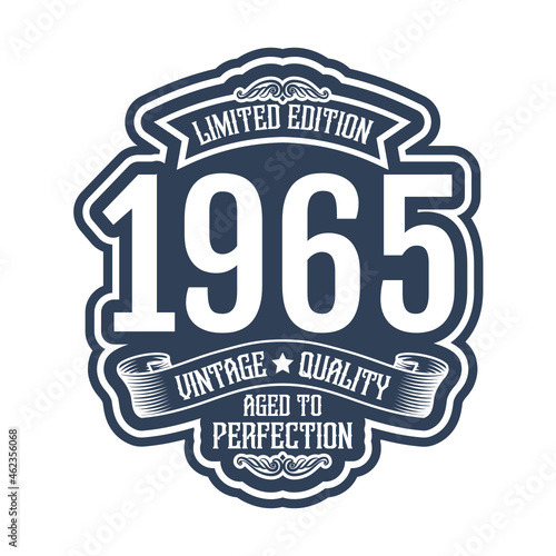 vintage 1965 Aged to perfection, 1965 birthday typography design for T-shirt